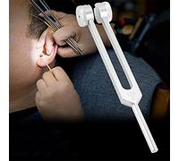 128Hz Tuning Forks for Sound Healing Set, Yoga Tuning Fork Hammer, Aluminum Alloy Medical Non-Magnetic Tuning Fork Frequency Sensor Sound Therapy Tool Set (Silver)