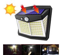 128LED Solar Light Infrared Motion Sensor Garden Security Wall Light 3 Modes 20Ft Sensing Distance Waterproof IP65