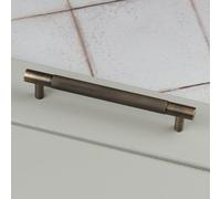 128mm Antique Brass Cabinet Handle Textured Knurled Kitchen Cupboard Door Drawer Pull Bathroom Bedroom Furniture Replacement