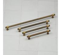 Handle & Home Antique Brass Knurled Pulls - 128mm Handle