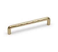 128mm Brass Gold Cupboard Handles Textured Grooved Knurled Bar Pull Kitchen Cabinet Door Drawer Dresser Replacement
