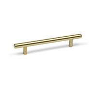 128mm Brushed Brass Cabinet Handle Gold Cupboard Door Drawer Bar Pull Wardrobe Furniture
