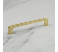 128mm Brushed Brass Cut Corners Handle
