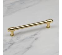 128mm Gloss Gold Cabinet Handle Industrial Pipe Cupboard Door Drawer Pull