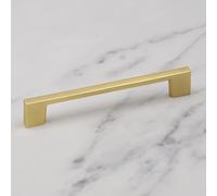 128mm Brushed Brass Slim Pull Handle for Kitchen Cabinet Cupboard Door Drawer Pull Wardrobe Bedroom Bathroom Furniture Replacement
