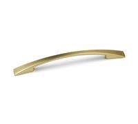 128mm Brushed Brass Cabinet Handle Curved Bow Satin Gold Cupboard Door Drawer Pull Wardrobe Furniture Replacement Upcycle