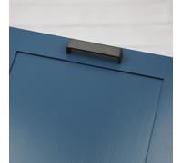 (128mm Handle) Dark Grey Cabinet Handles Square D-Bar 128-288mm