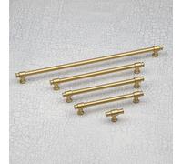 (128mm Handle) Gloss Gold Cabinet Pull Handles 40mm - 320mm