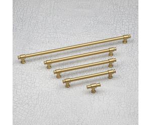 (128mm Handle) Gloss Gold Cabinet Pull Handles 40mm - 320mm