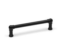 128mm Matt Black Cabinet Handle Kitchen Drawer Cupboard Industrial Pipe Pull