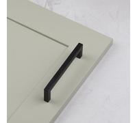 128mm Matt Black Cabinet Handle Square Cupboard Door Drawer Pull Wardrobe Furniture Replacement Upcycle