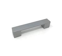 128mm Matt Chrome Square Bar Handle for Kitchen Cabinets | Bedroom | Bathroom | Furniture | 2 Sizes