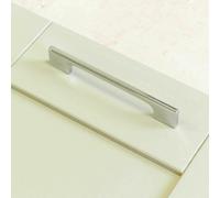128mm Polished Chrome Cabinet Handle Slim Square Kitchen Cupboard Door Drawer Pull Bedroom Bathroom Furniture