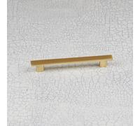 128mm Satin Brass Cabinet Handle Gold Brushed Textured Kitchen Cupboard Door Drawer Pull Handle Bathroom Bedroom Wardrobe