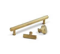 128mm Satin Brass Gold Reeded Handle