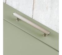 128mm Satin Nickel Cabinet Handle Reeded Textured Brushed Grey Kitchen Cupboard Door Drawer Pull Bathroom Bedroom Furniture