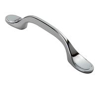 128mm Shaker Style Cabinet Pull Handle 76mm Fixing Centres Polished Chrome