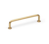 128mm Slim Satin Brass Cabinet Handle Curved Cupboard Door Drawer Pull