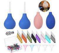 129 Pcs Pottery Tools, Ceramic Precision Tip Applicators, Pottery Slip Trailer Bottles with Needles, Filling Funnels, and Pins, Glaze Squeeze Bottle Tools, Clay Art Decorating Kit