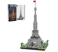 1290+ Pcs Paris Eiffel Tower Micro Building Blocks Kit, for Adults 14+ | ABS Material, 33cm Tall, Realistic Landmark Details, Stress Relief Build, Desktop Display