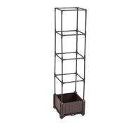 129Cm 4-Tier Rattan Style Garden Climbing Plant Support Frame Trellis Plant Pot Raised Bed Veg Planter Kit
