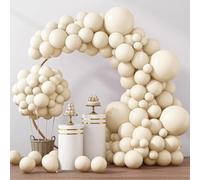129pcs Cream White Balloons 18 12 10 5 inch Different Sizes Beige Cream Latex Balloon Garland Arch Kit for Anniversary Engagement Valentine's Day Birthday Wedding Party Graduation Decorations