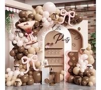 129pcs Espresso Martini Balloon Arch A Tini Bit Older Party Decorations with Martini Cup Pink Bow Foil Balloons for Girls Women Espresso Martini Bachelorette Birthday Party Decor Supplies