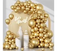 129pcs Gold Balloons 18 12 10 5 inch Different Sizes Gold Latex Balloon