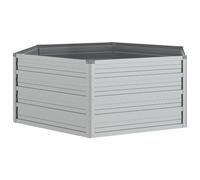 vidaXL Garden Raised Bed 129x45 cm Galvanized Steel Silver Flower Box Pot