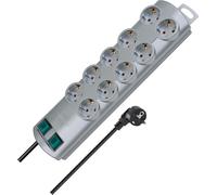 (12A) brennenstuhl Steckdosenl.10-Fach Pl Silber ACC NEW