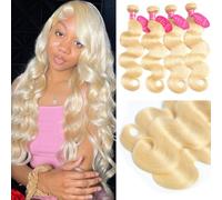 12A Peruvian Human Hair Body Wave 613 4 Bundles (16 18 20 22) 100% Unprocessed Brazilian Virgin Human Hair Body Wave 613 Raw Blonde