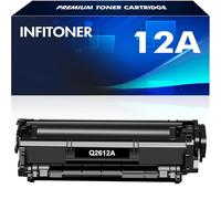 12A Q2612A Toner Cartridge for HP 1010 1012 1015 1018 1020 1022 3015 3020 3030 3050 3050Z 3052 3055 M1005MFP M1319MFP Printer Toner (Black, 1-Pack)