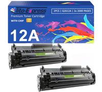 12A Q2612A Toner Compatible with HP LaserJet 1010 1012 1015 1018 1020 1022 1022n 1022n 1022nw 3015 3020 3030 3050 3052 3055 M1000 5 M13 M19 M1319f MFP M1005MFP M1319FMFP Black Multipack 2-Pack
