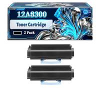 12A8300 Toner Cartridge Compatible for Lexmark E23x E240 E240n E332n E332tn E33x E340 E342 E342n E342tn T240 Printers, With Chip Large Capacity 6000 Pages (2-Pack Black)