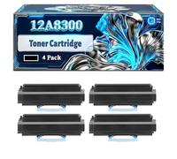 12A8300 Toner Cartridge Compatible for Lexmark E23x E240 E240n E332n E332tn E33x E340 E342 E342n E342tn T240 Printers, With Chip Large Capacity 6000 Pages (4 Pack Black)
