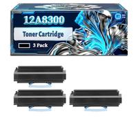 12A8300 Toner Cartridge Compatible for Lexmark E23x E240 E240n E332n E332tn E33x E340 E342 E342n E342tn T240 Printers, With Chip Large Capacity 6000 Pages (3 Pack Black)