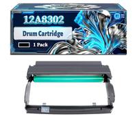 12A8302 Drum Cartridge Compatible for Lexmark E232 E238 E23x E240 E240n E330 E332 E332n E332tn E33x E340 E342 E342n E342tn T240 Printers, With Chip Large Capacity 30000 Pages (1 Pack Black)