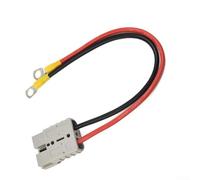 12AWG 50A DC Power Cable with M8 Red/Black Jacket and Ring Terminal for Telecom Backup Power and Data Center UPS (30cm)