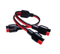 12AWG Anderson Y Splitter Cable with 45 amp Anderson Powerpole Connectors,Solar Panel Connector Branch Parallel Adapter Cable,Y Splitter Cable for Portable Solar Generator Power Station (1FT,1 TO 2)