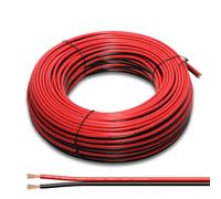 12AWG CCA Wire Cables, 100FT Black and Red 2 Conductor 12V Copper-Clad Aluminium (CCA) Electrical Wire for Automotive, Marine, RV, and DIY Projects, Durable & Flexible Low Voltage Battery Wire