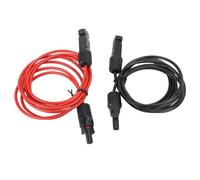 12AWG Efficient Solar Panel Extension Cable with Female and Male Connector 2m 6.6ft for Maximizing Solar Energy Utilization Efficiency ABS Red Black 2.5mm² for Solar Panel