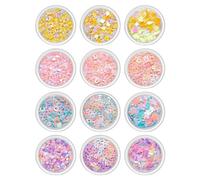 12Box 3D Acrylic Flowers Butterfly Bear Nails Art Shapes Jewelry Accessories Decoration Crafting