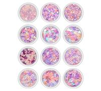 12Box 3D Acrylic Flowers Butterfly Bear Nails Art Shapes Jewelry Accessories Decoration Crafting