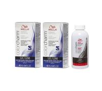 (12C+12C+Dev (Vol. 20) 3.6oz) Wella 10A Palest Ash Blonde Color Charm Permanent Liquid Haircolor