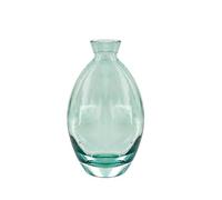 12CM/4.7Inch Green Glass Bud Vase Single Stem Vase Tiny Centerpiece for Home Table