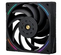 12cm Case Cooling Fan 4 PIN PWM Halo Fan Black White Color Regular Reverse Wind Direction PC Assembly Accessories(Black)