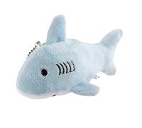 12CM Chain Ocean Animal Plush Toy, Shark Keyring Pendant, Mini Key Gift Dolls Gift Shark Plush Stuffed Keyring(Blue)