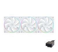 12CM Computer Case Fan With Reverse Airflow Halo Effect 1500RPM 4PIN PWM 5V 3PIN ARGB For Standard PC Cases(S12RW 3PC)