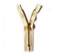 12cm Cream Zip Zipper for Trousers Jeans Handbag - No 4 Brass Closed End