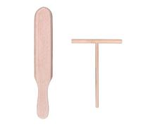 12cm Crepes Spreader & 24.5cm Spatula Spatula Kit Set of 2, Crepe Maker Kit, Crepes Distributor, Crepe Applicator, Crepe Maker Accessories, Natural Handmade Beechwood, for Making Crepes, Square Cakes